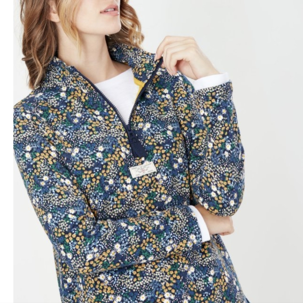Joules premium grade Pip Print 1/2 zip pullover US size 6
